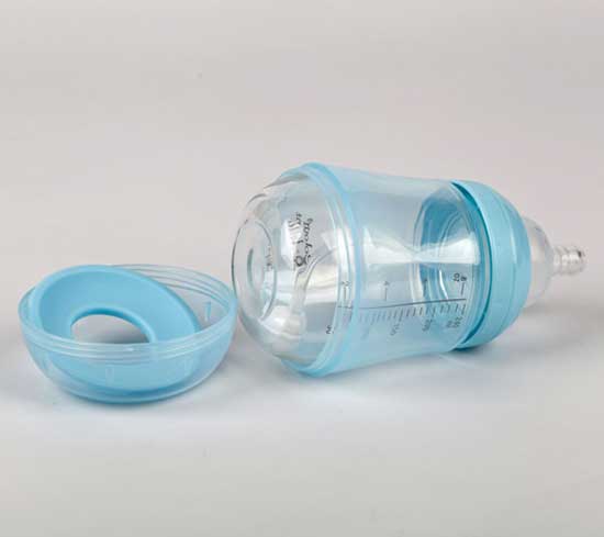 亨特貝貝防爆防摔寬口玻璃奶瓶240ml藍色