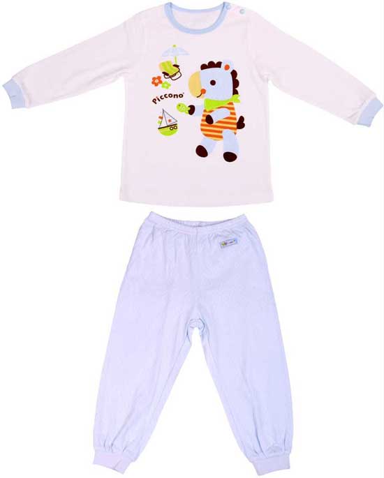 比卡諾藍白小馬嬰兒套裝