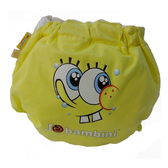 巧爸比純棉防尿褲黃色正面