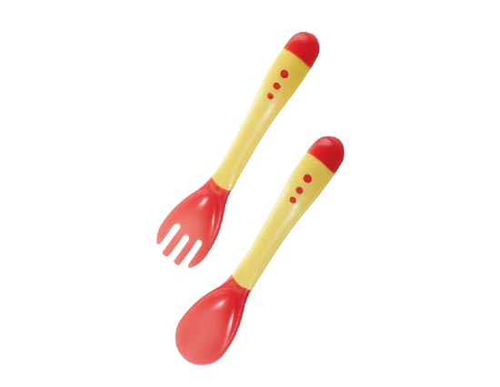 優(yōu)樂寶感溫雙色勺叉組