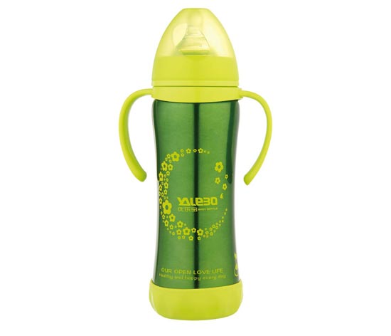 優(yōu)樂寶寬口徑不銹鋼保溫有柄自動(dòng)奶瓶220ML