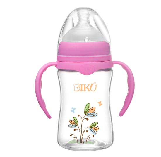 比酷熊yingyePP奶瓶玫紅色