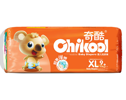 奇酷熊超柔彈棉紙尿褲XL9片