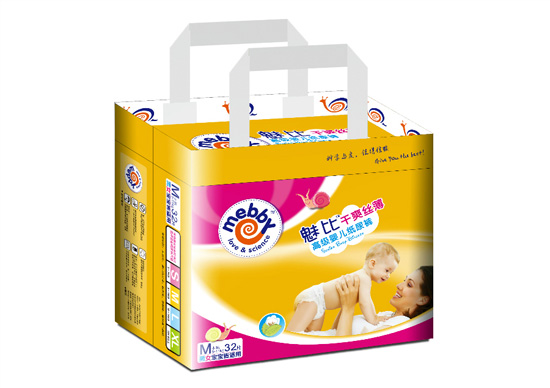 mebby魅比干爽絲薄紙尿褲中包裝M32片