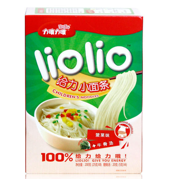 力哦力哦給力小面片菠菜味200g