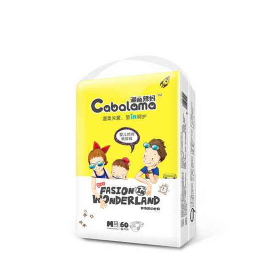 潮爸辣媽倍柔親膚紙尿褲M60