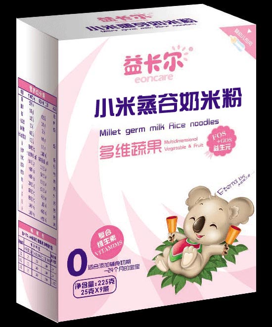 益卡爾多維果蔬小米蒸谷奶米粉0段