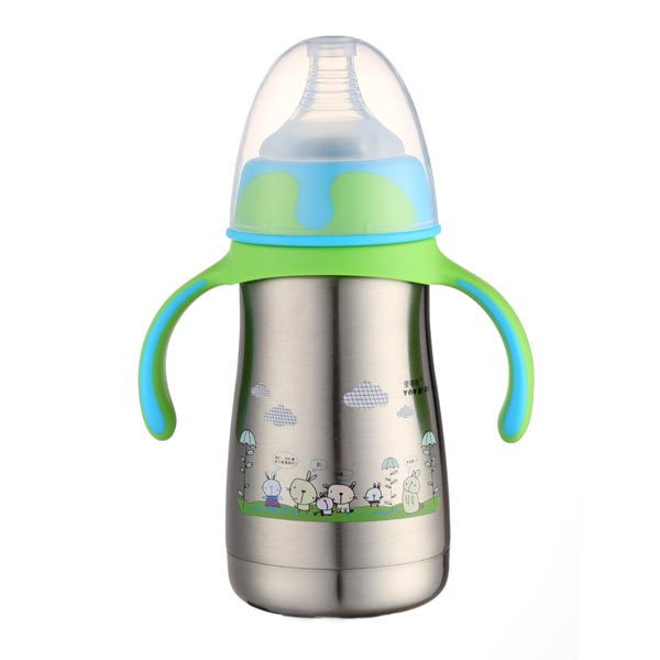 優(yōu)嘻噯炫彩保溫奶瓶200ML綠色