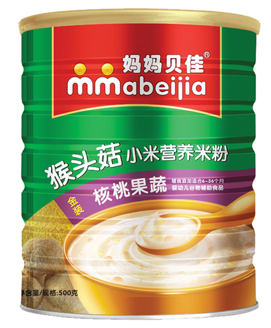 媽媽貝佳核桃果蔬500克猴頭菇小米米粉聽裝