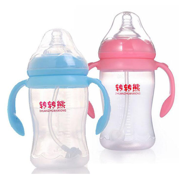 轉(zhuǎn)轉(zhuǎn)熊嬰兒寬口徑PP塑料奶瓶180ml
