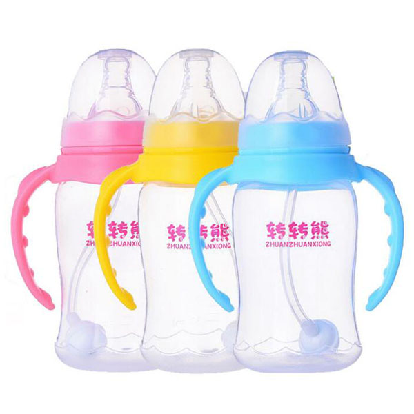 轉(zhuǎn)轉(zhuǎn)熊高級(jí)有柄自動(dòng)吸管PP奶瓶