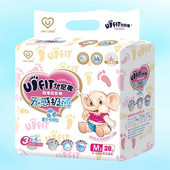優(yōu)尼弗無(wú)感極薄嬰兒紙尿褲M(mǎn)碼30入