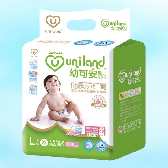 幼可安超薄嬰兒紙尿片L碼22入
