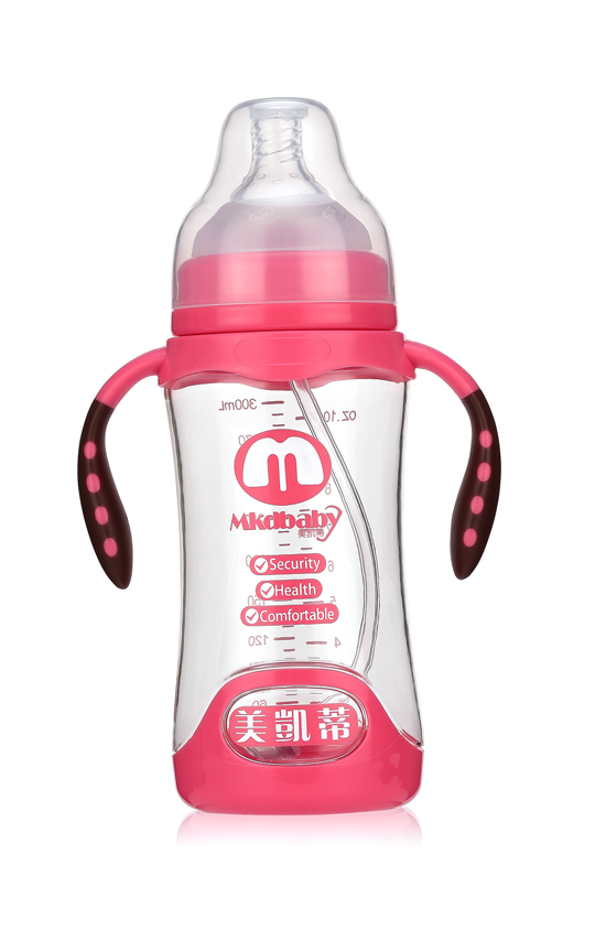 美凱蒂PA奶瓶300ML紅色