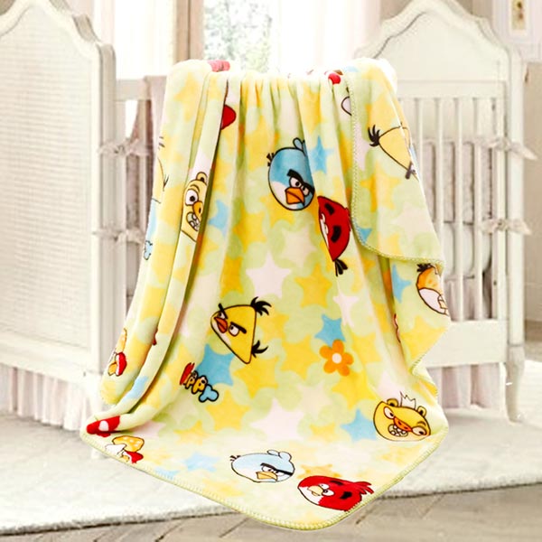 亞奧超柔云毯憤怒小鳥黃色