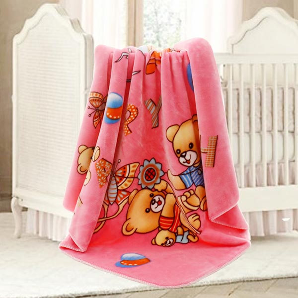亞奧超柔云毯歡樂(lè)熊粉色