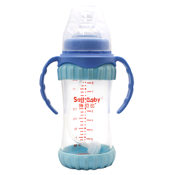 帥貝比奶瓶270ML感溫-藍