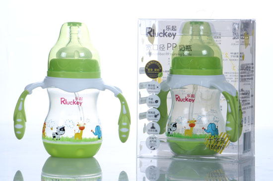 樂(lè)起寬口徑PP奶瓶180ml綠色