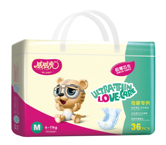 威威虎極薄芯生紙尿片M碼36片