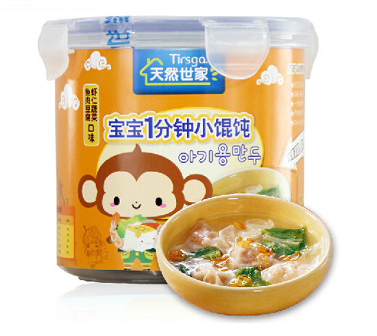 天然世家魚肉豆腐+蝦仁蔬菜小餛鈍桶裝