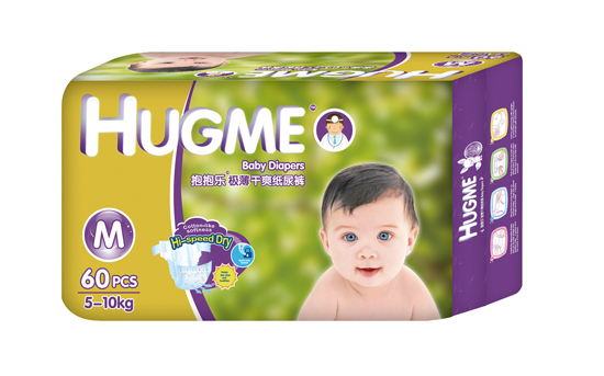 抱抱樂(lè)極薄干爽紙尿褲M碼60片