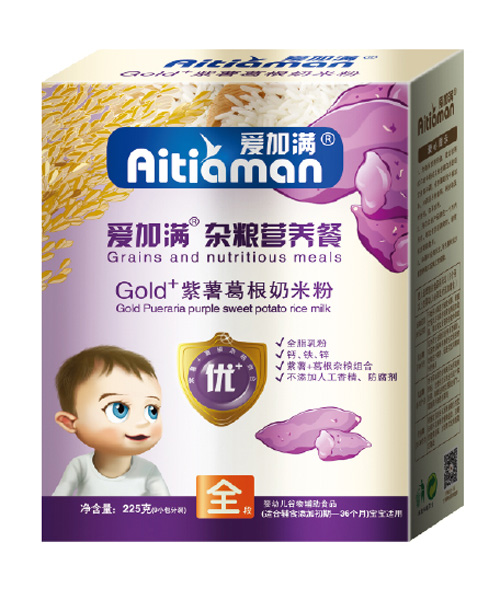 愛(ài)加滿紫薯奶米粉盒裝