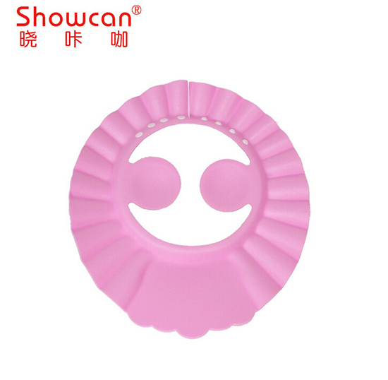 嬰兒高彈可調(diào)節(jié)EVA洗澡帽紅