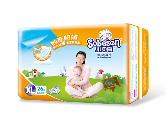 小貝真獨(dú)享超薄嬰兒紙尿片XL碼26片