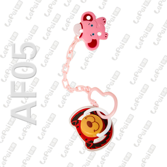 樂(lè)陪可愛(ài)動(dòng)物帶鏈安撫奶嘴紅