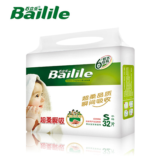百立樂超柔瞬吸紙尿褲新品S碼32片