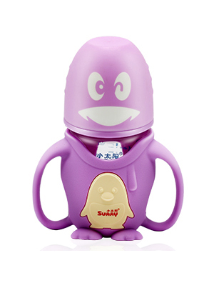 小太陽(yáng)可愛企鵝寬口徑防摔玻璃奶瓶160ML