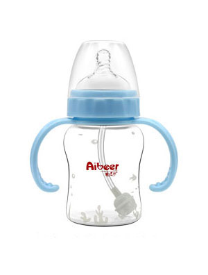 愛貝爾硅膠寬口徑防脹氣自動(dòng)小奶瓶150ML