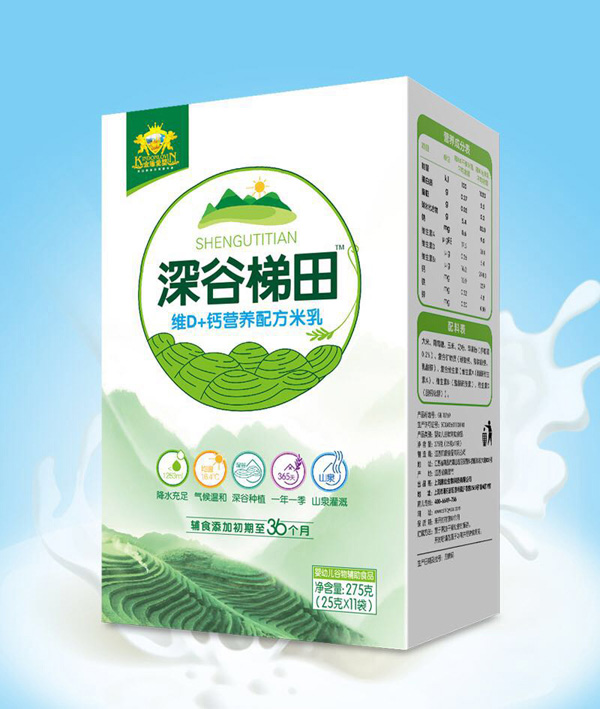 金盾愛(ài)嬰深谷梯田維D+鈣營(yíng)養(yǎng)配方米乳盒裝