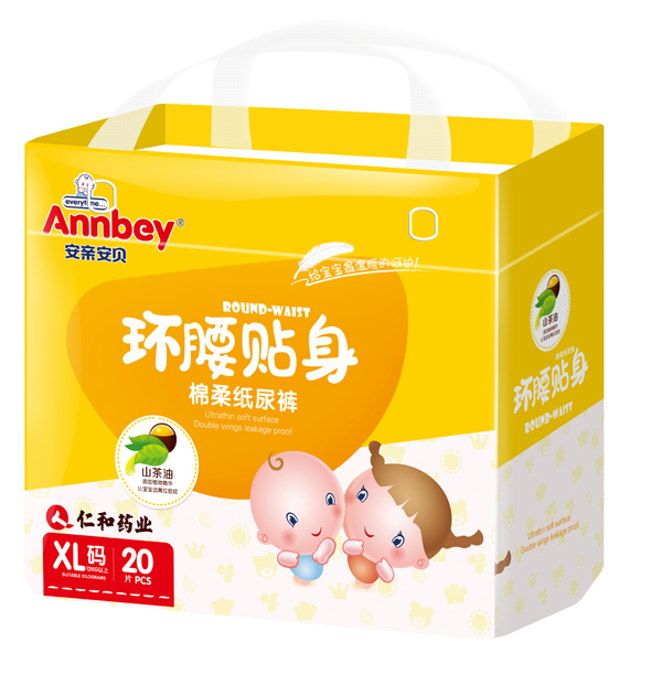 安親安貝環(huán)腰貼身棉柔紙尿褲XL碼20片