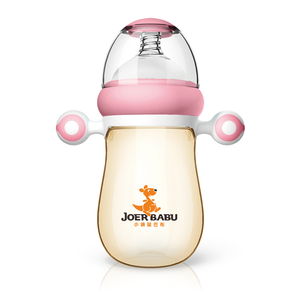 小袋鼠巴布自動按摩手柄PPSU奶瓶BP-892粉色