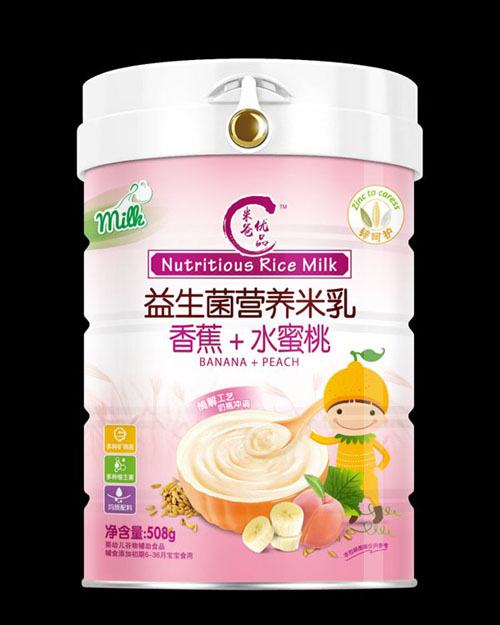 米爸優(yōu)品益生菌營養(yǎng)米乳-香蕉+水蜜桃配方