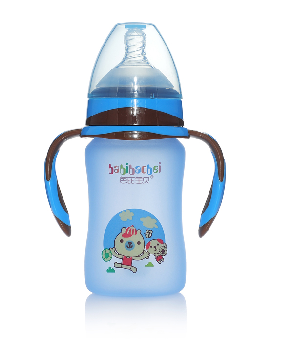 芭芘寶貝高硼硅包膠玻璃奶瓶