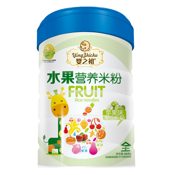 嬰之初水果營(yíng)養(yǎng)米粉-蘋果味淮山護(hù)暢罐裝