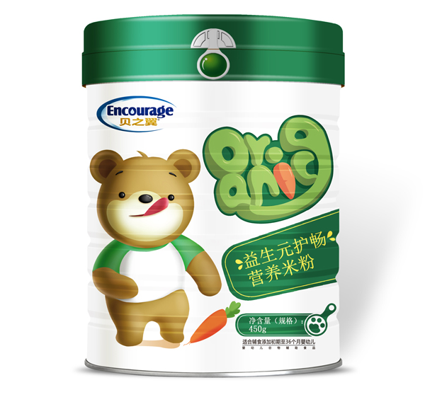 貝之翼益生元滬場純有機米粉-聽裝