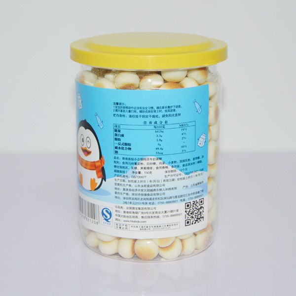 南極小企鵝特濃牛奶蛋酥150g側面