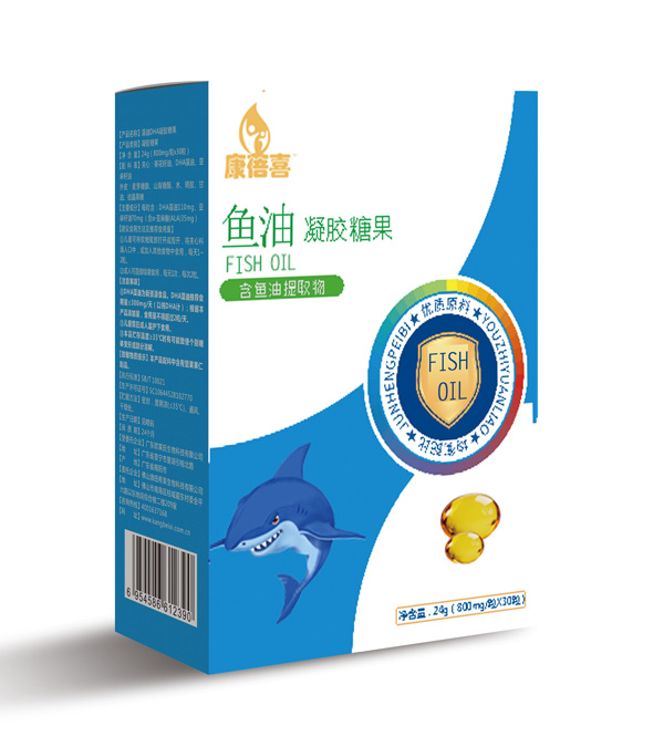 康蓓喜魚油凝膠糖果側面