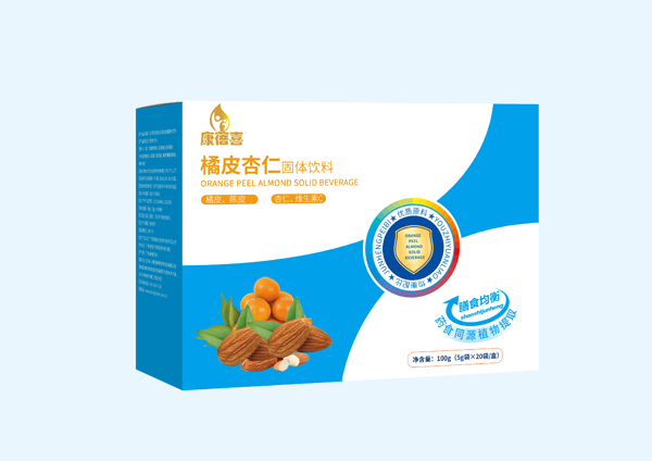 康蓓喜橘皮杏仁固體飲料側面