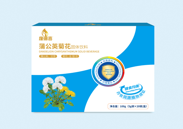 康蓓喜蒲公英菊花固體飲料側面