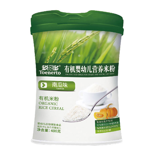 多能多南瓜味有機(jī)嬰幼兒營(yíng)養(yǎng)米粉桶裝