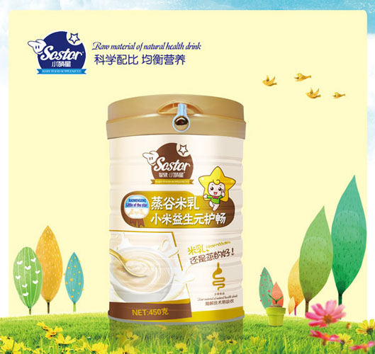 小萌星小米益生元護(hù)暢蒸谷米乳