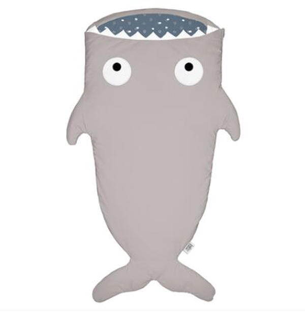 西班牙baby bites兒童大鯊魚睡袋 藍灰云朵