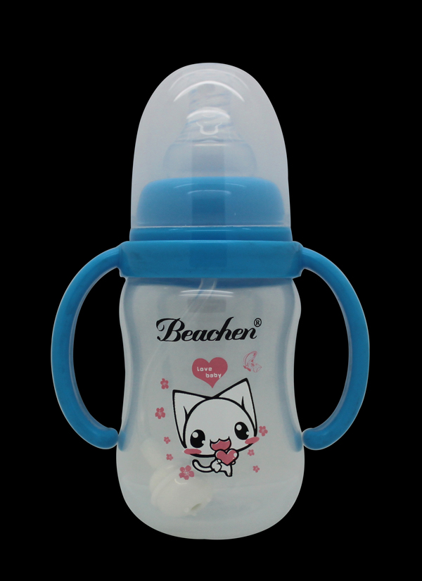 貝臣120ml 標口PP帶手柄自動吸奶瓶