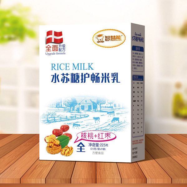 智慧熊水蘇糖護暢米乳-核桃+紅棗 盒裝