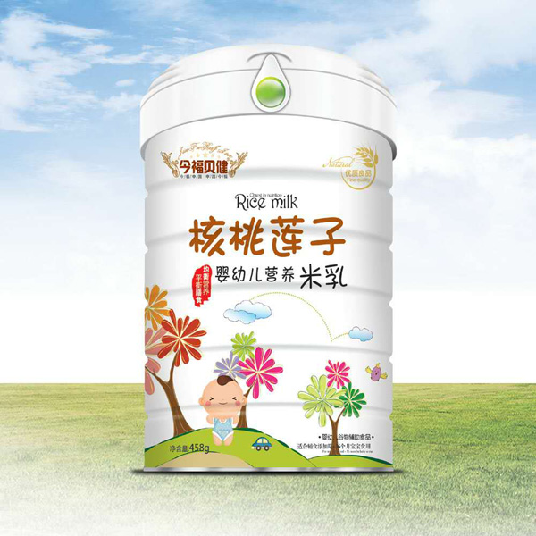 今福貝健嬰幼兒營(yíng)養(yǎng)米乳聽裝(核桃蓮子)