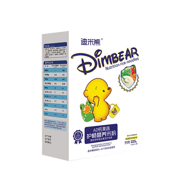 迪米熊護(hù)暢營養(yǎng)米粉-AD鈣果蔬盒裝